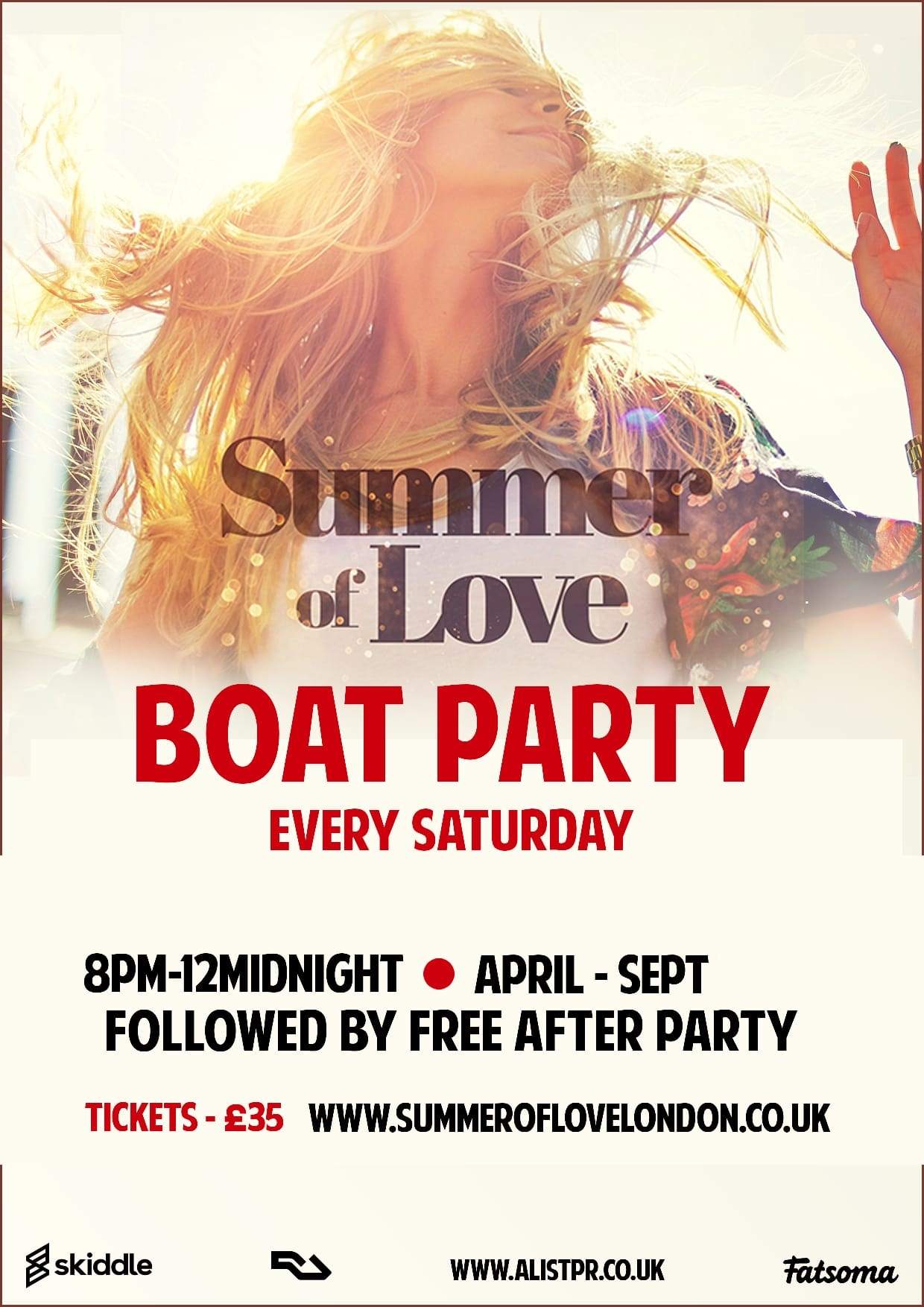 Summer of Love - London party boat + free after party Egg - Página trasera