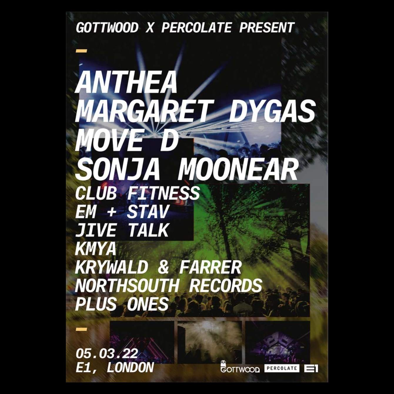Gottwood x Percolate: Anthea, Margaret Dygas, Move D, Sonja Moonear - Página frontal