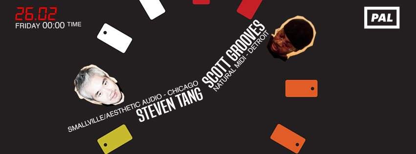Scott Grooves, Steven Tang - Live, Elin - フライヤー表