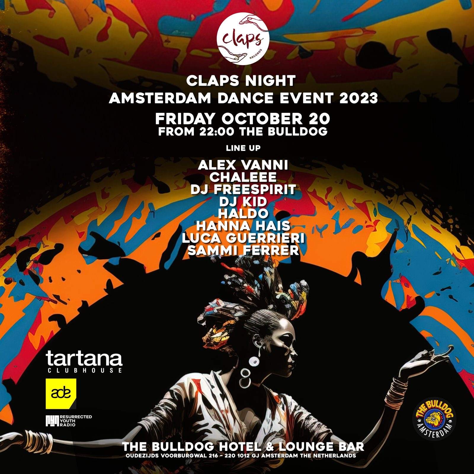 CLAPS Records X Amsterdam Dance Event - フライヤー表