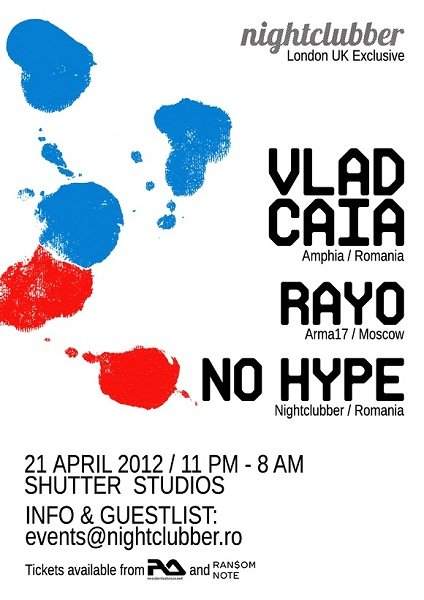 Nightclubber London Exclusive with Vlad Caia, Rayo and No Hype - Página frontal