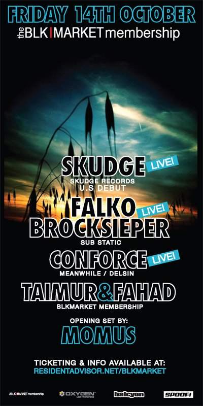 Blkmarket Membership with Skudge (Live), Falko Brocksieper (Live), Conforce (Live) - Página trasera