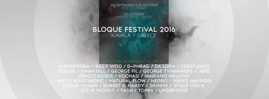 Bloque Festival‎bloque Festival 2016  - フライヤー表