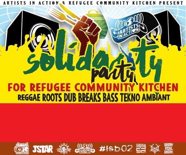 Solidarity Party For Refugee Community Kitchen - フライヤー表