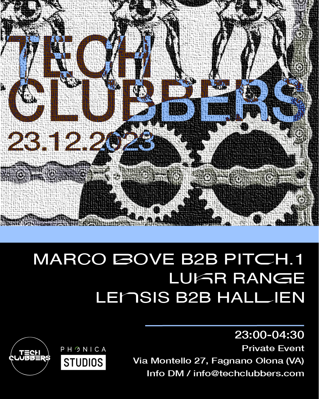 Tech Clubbers Event W/ Lukr Range - フライヤー裏