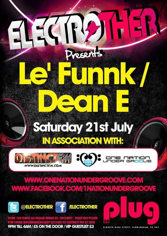 Electrother presents:Le'funnk and Dean E - Página frontal