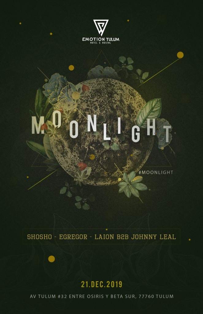 Moonlight with Shosho, Egregor, Laion b2b Johnny Leal - Página frontal