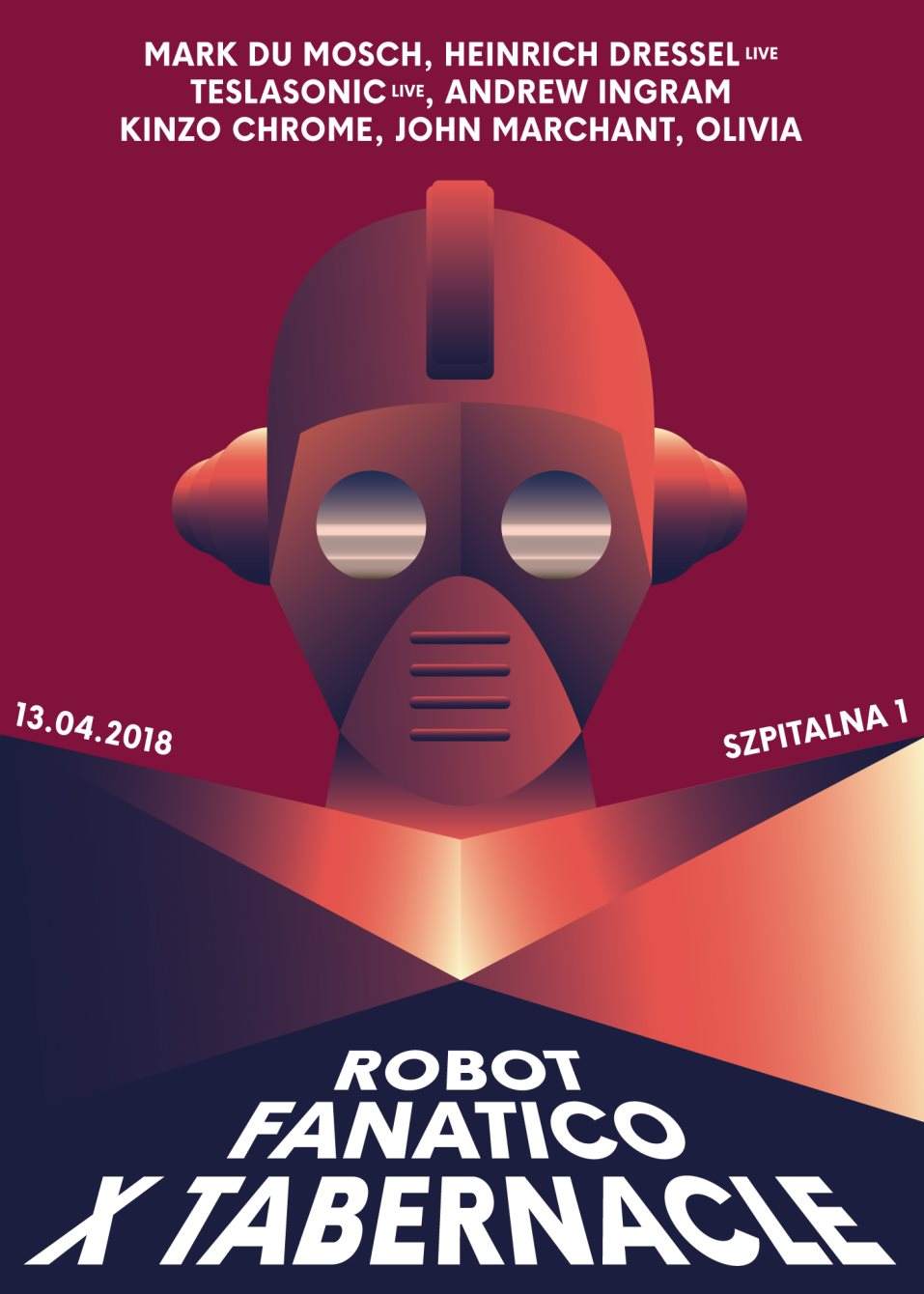 Tabernacle X Robot Fanatico: Mark Du Mosch, Heinrich Dressel - フライヤー表