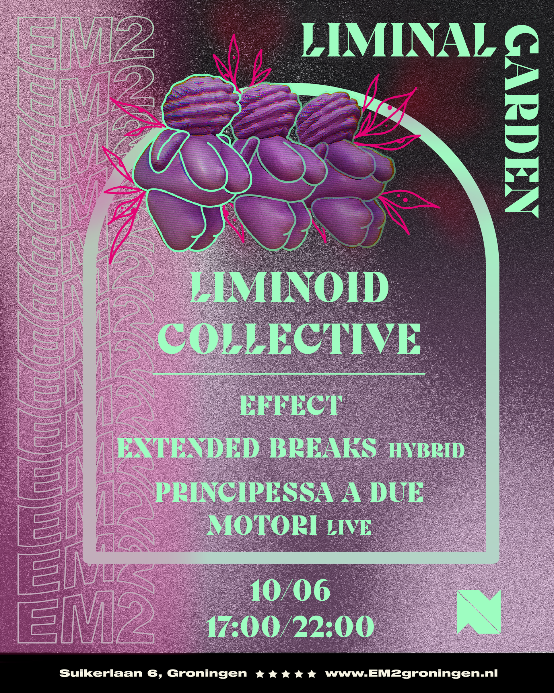 EM2 Nacht Club X Liminoid Collective - フライヤー裏