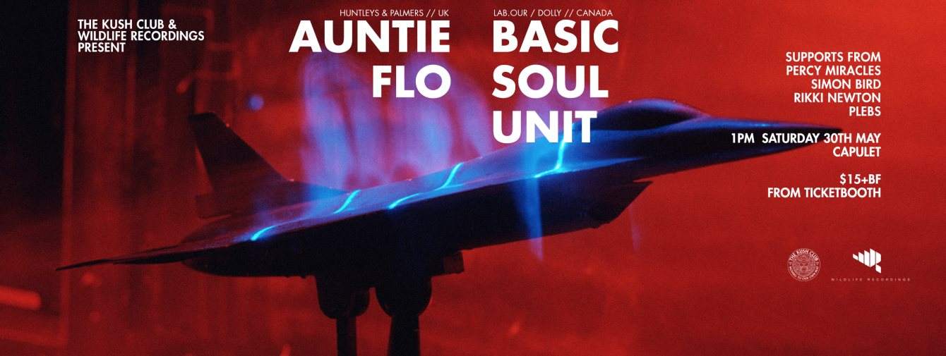 Wildlife Recordings & The Kush Club present Basic Soul Unit & Auntie Flo - Página frontal