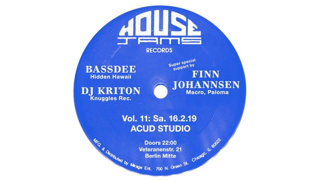House Jams with Finn Johannsen, DJ Kriton & Bassdee - Página frontal