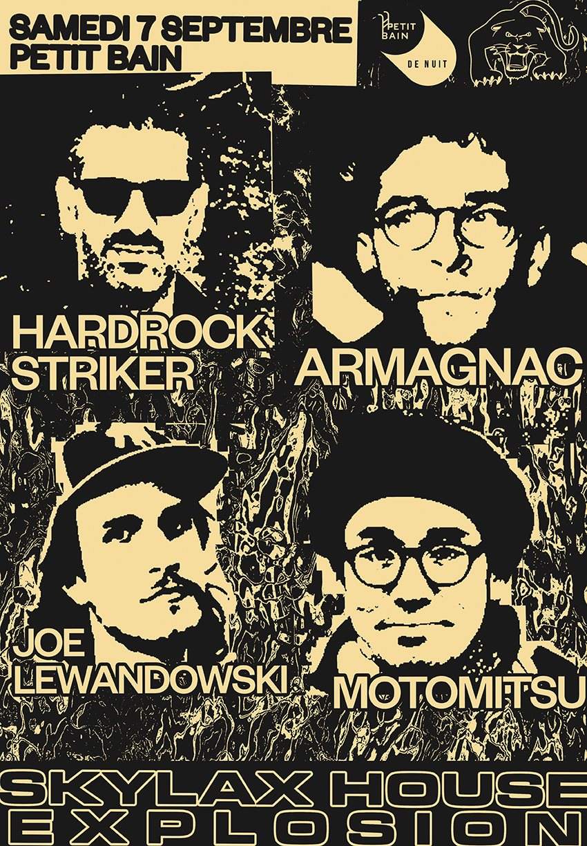 Skylax with Hardrock Striker, Armagnac, Joe Lewandowski, Motomitsu - フライヤー裏