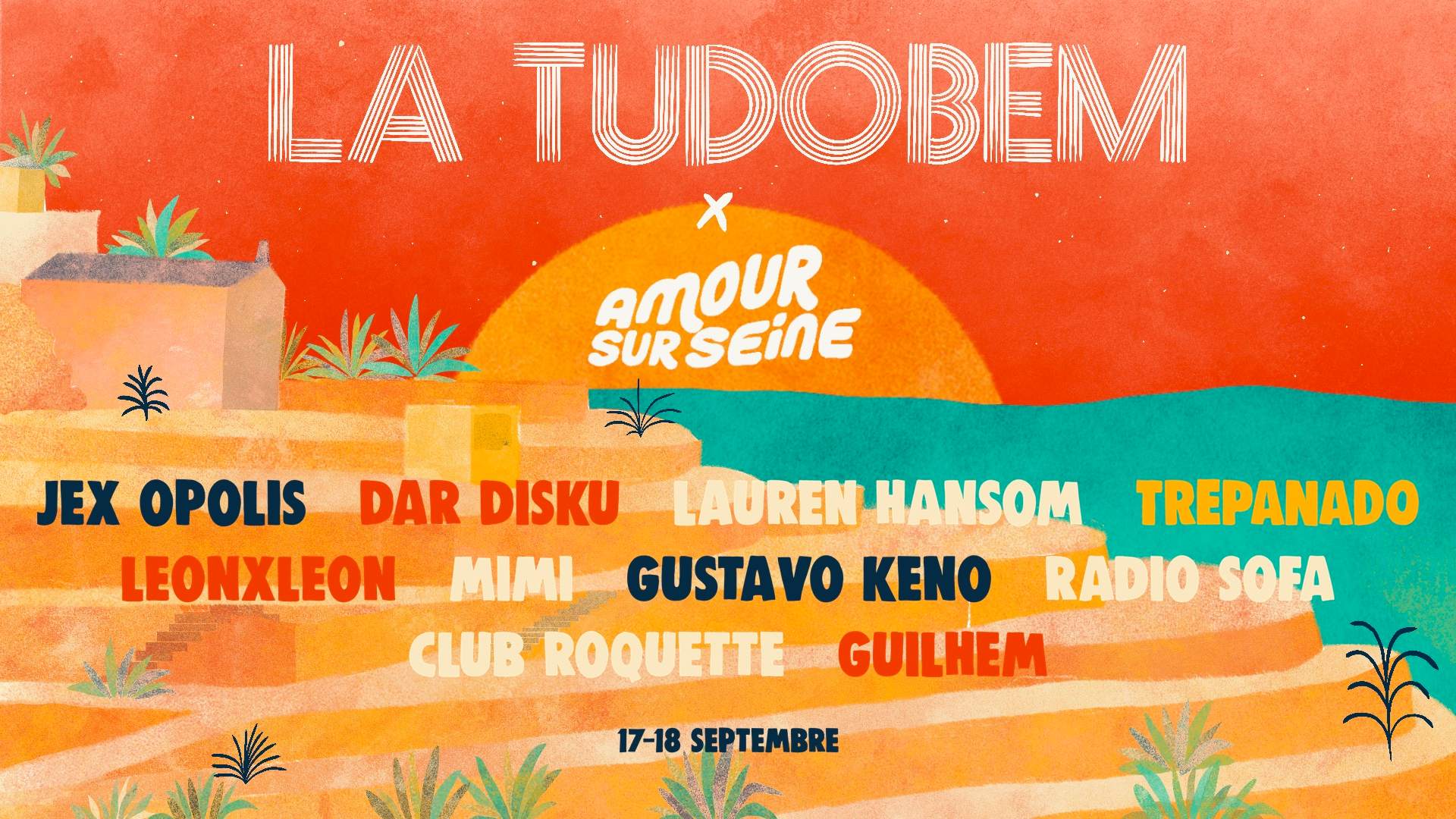 Amour sur Seine #12 • LA TUDOBEM with Jex Opolis, DAR DISKU, Lauren Hansom, Trepando, Mimi - フライヤー表