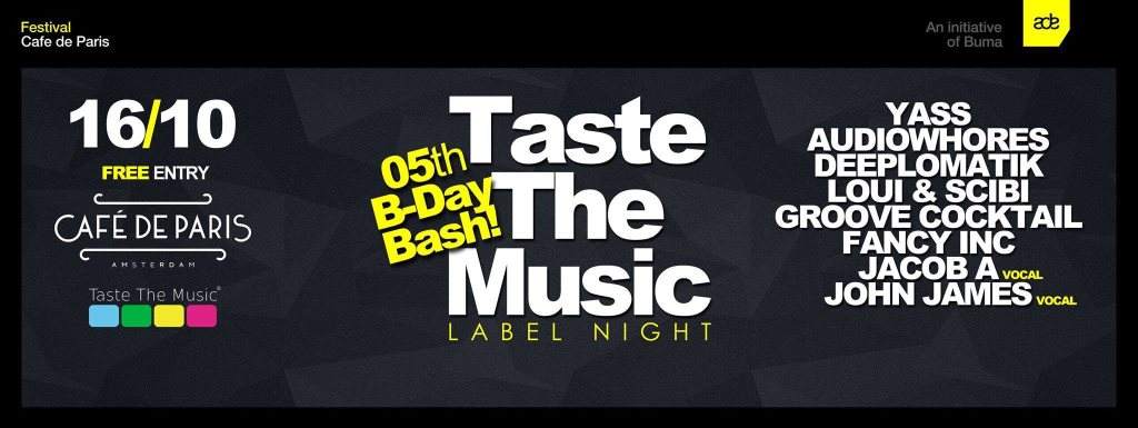 Taste The Music Label Night - フライヤー表