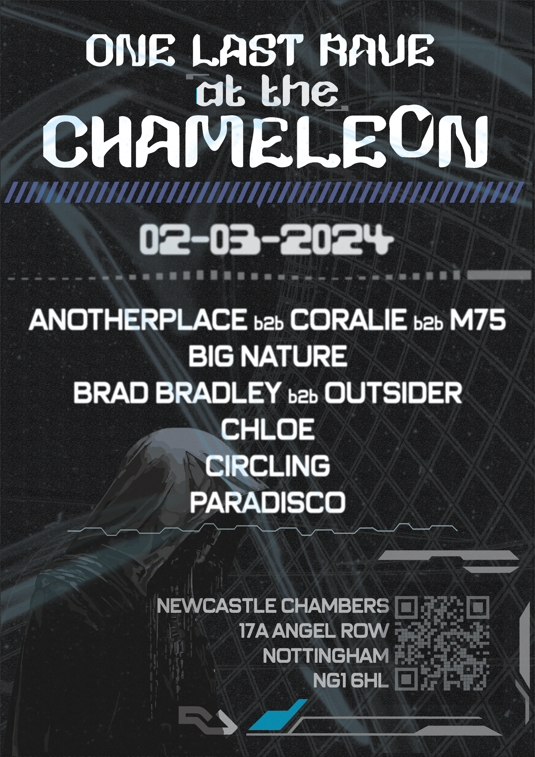 One Last Rave at The Chameleon - フライヤー表