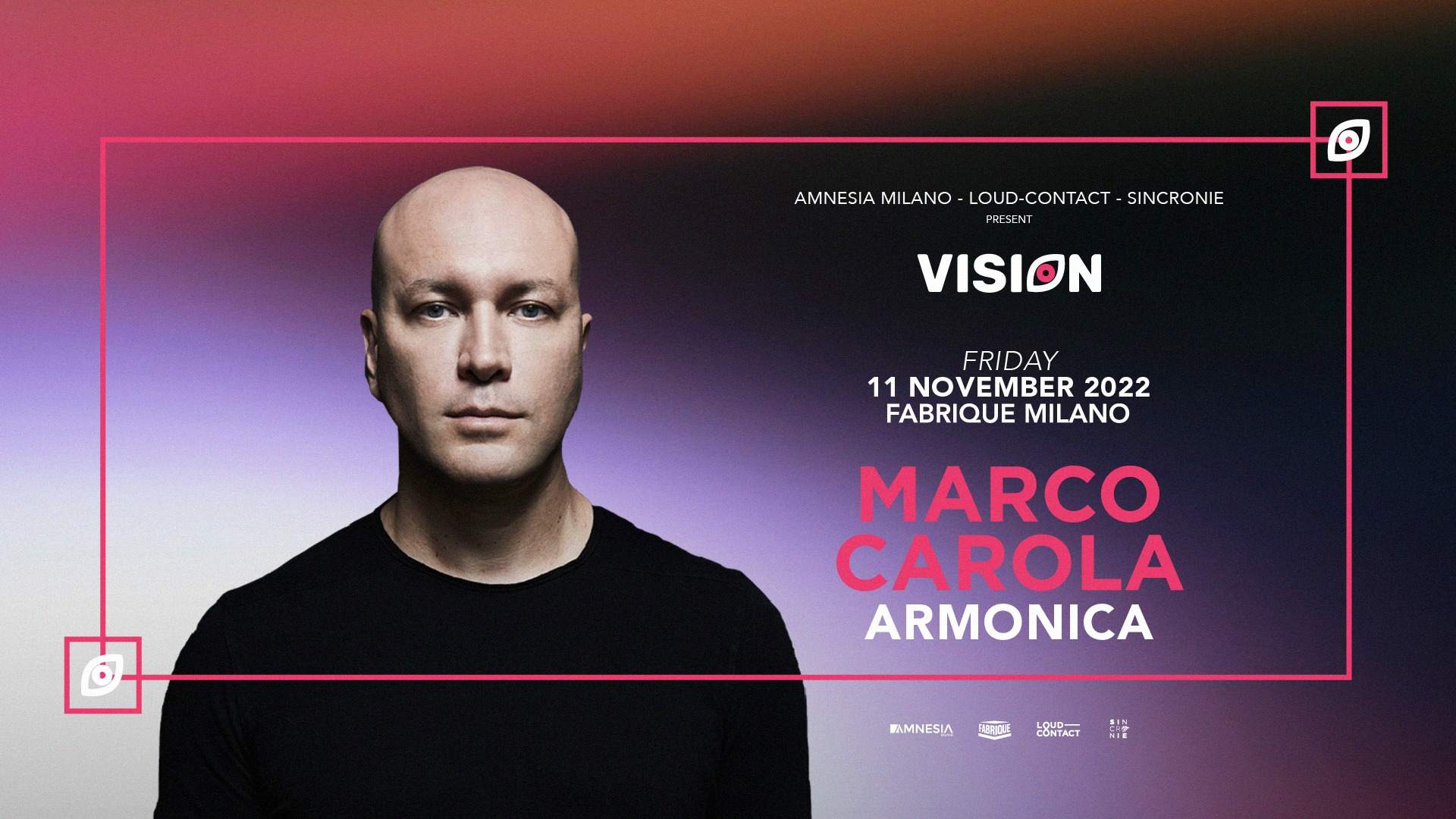 Vision: Marco Carola, Armonica - Página frontal