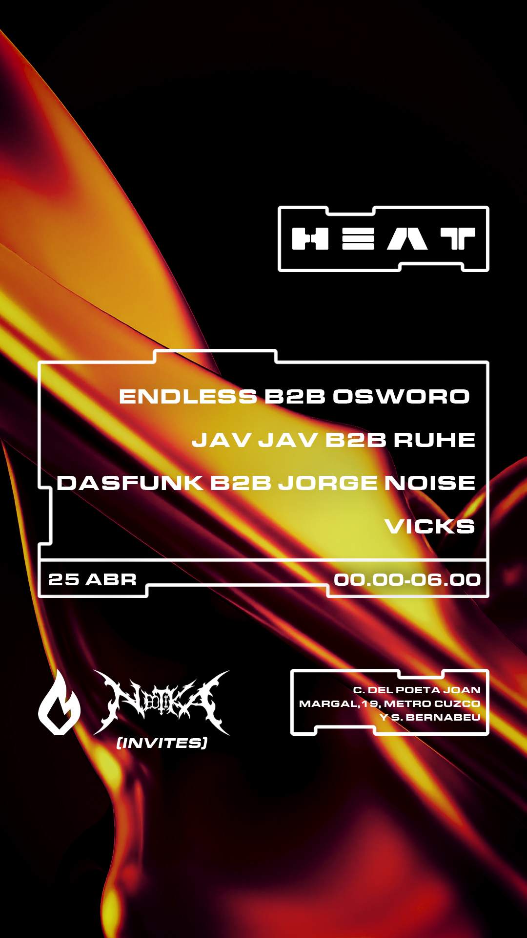 NEOTIKA INVITES 001: HEAT at Next Clubbing, Madrid