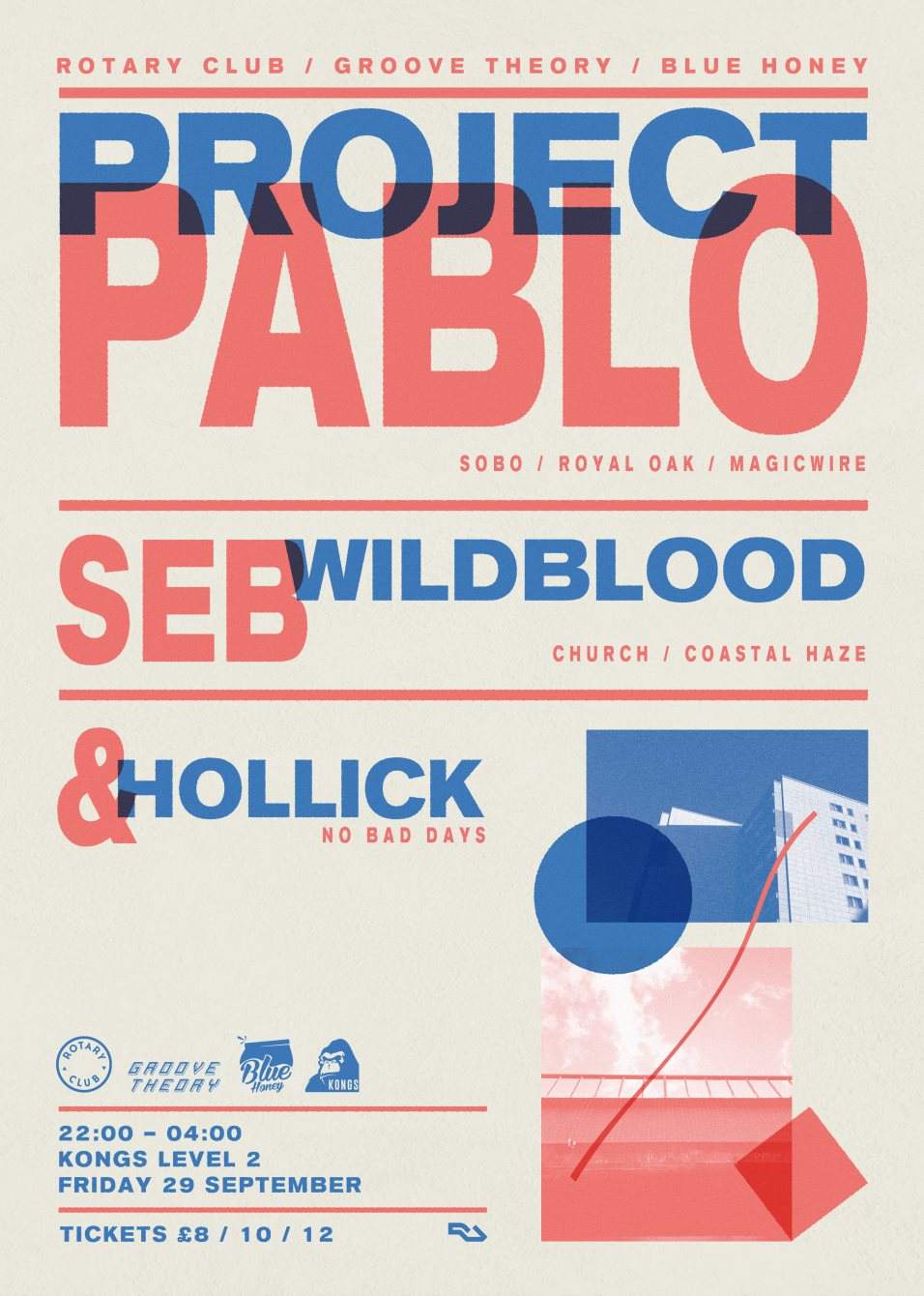 Project Pablo / Seb Wildblood / Hollick - フライヤー表