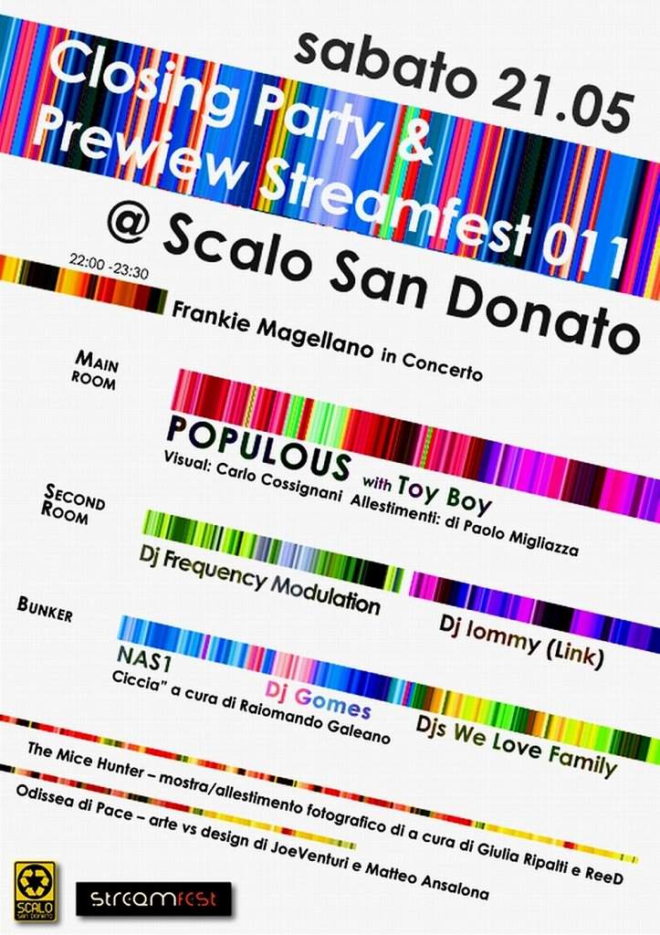 Closing Party Scalo San Donato & Preview Streamfest 011 - Página frontal