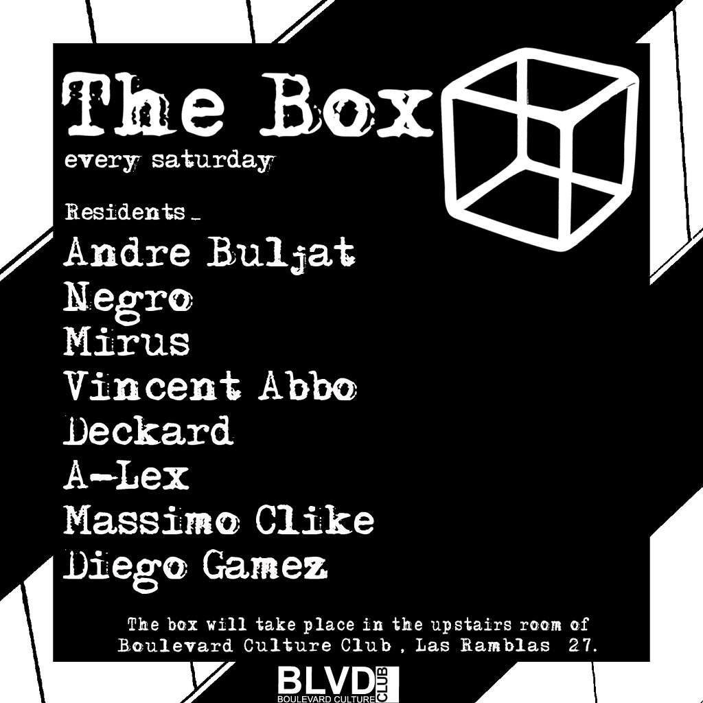 The Box with Isreal Sunshine, Javi Murdok and Andre Buljat - フライヤー表