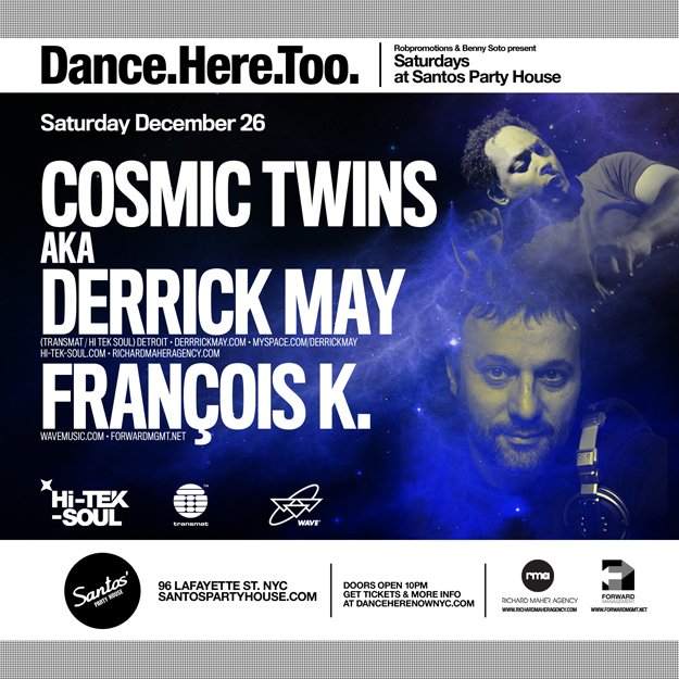 Dance.Here.Too. presents The Cosmic Twins - D.May and F.Kevorkian - Página trasera