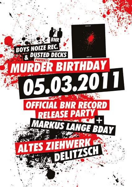 Boys Noize Rec. & Dusted Decks - Markus Lange Birthday - Página frontal