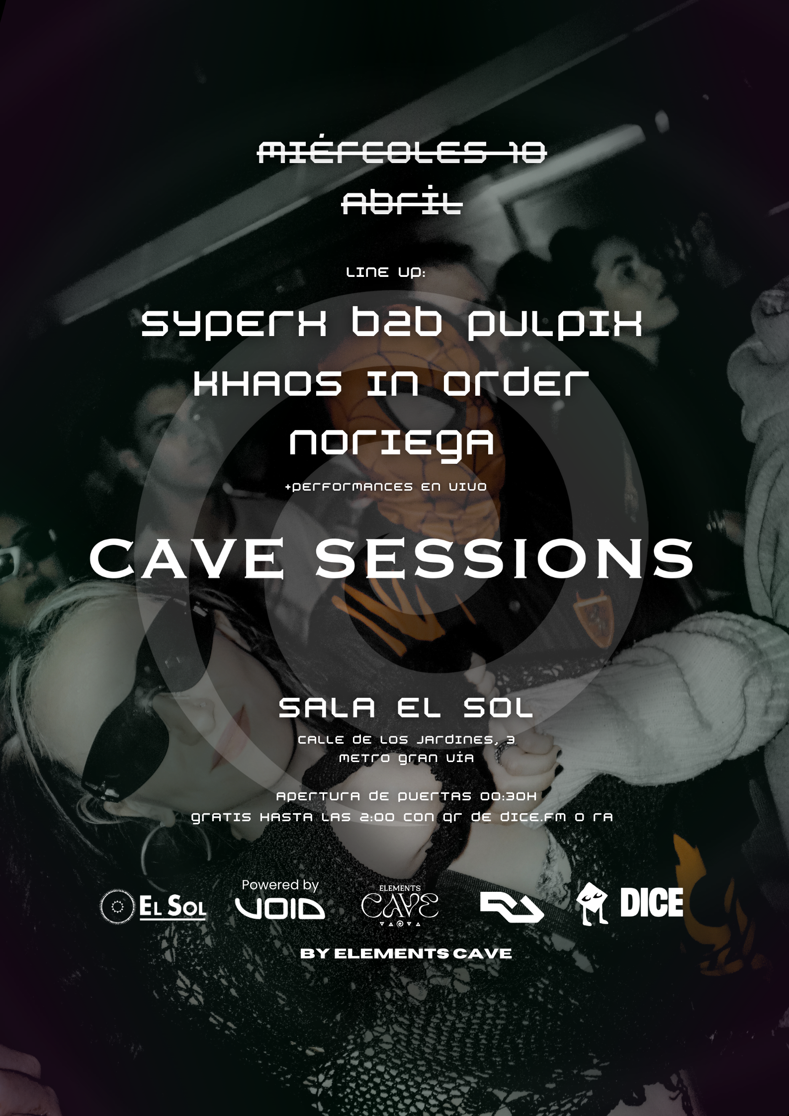 Cave Sessions by EC: Entrada gratis hasta las 2:00 con RA - フライヤー表