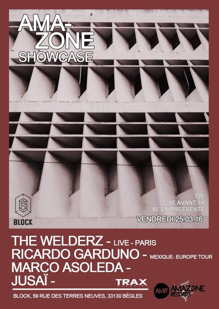 Amazone Showcase with The Welderz-Live / Ricardo Garduno / Marco Asoleda / Jusaï - フライヤー表