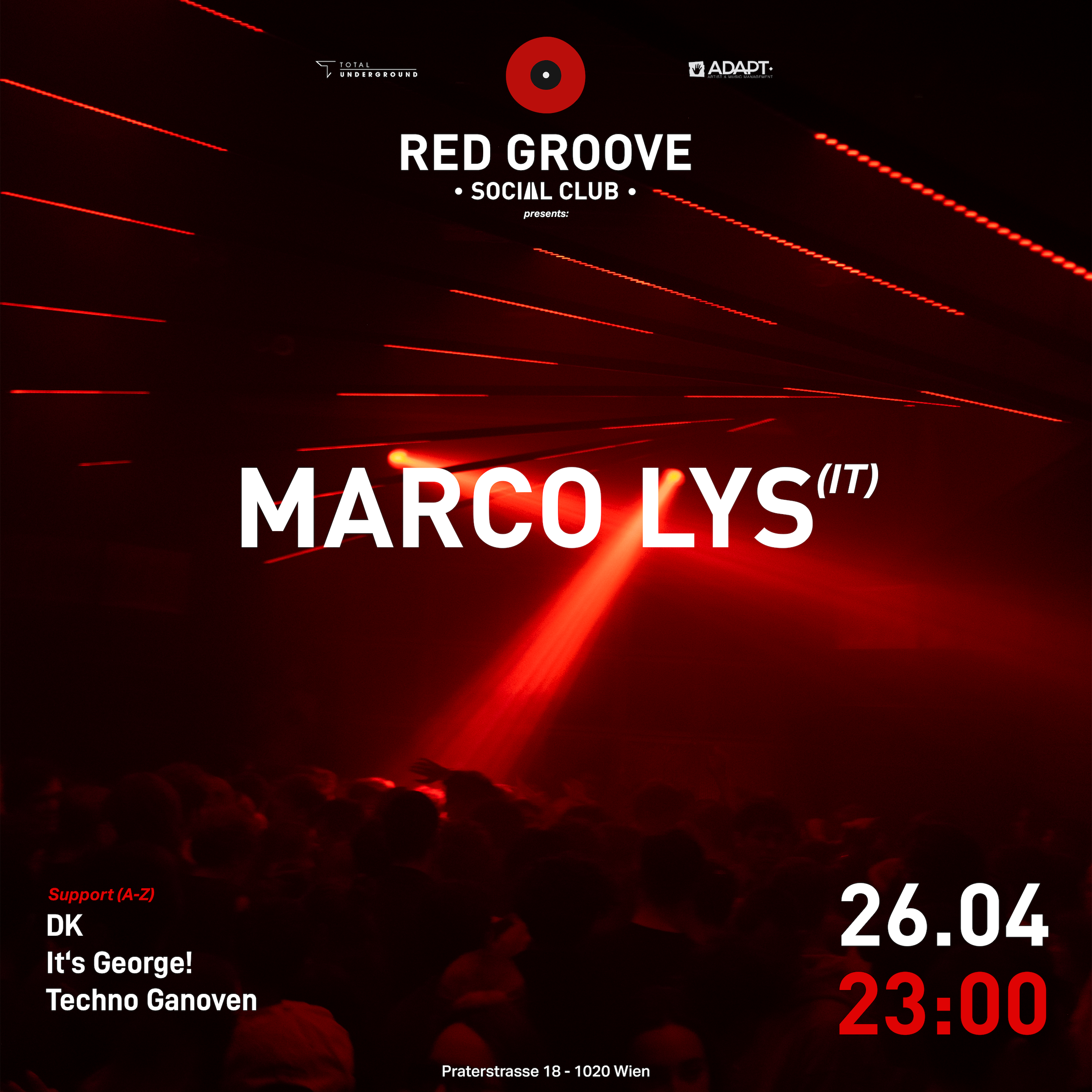 RED GROOVE (Social Club) with Marco Lys - フライヤー表