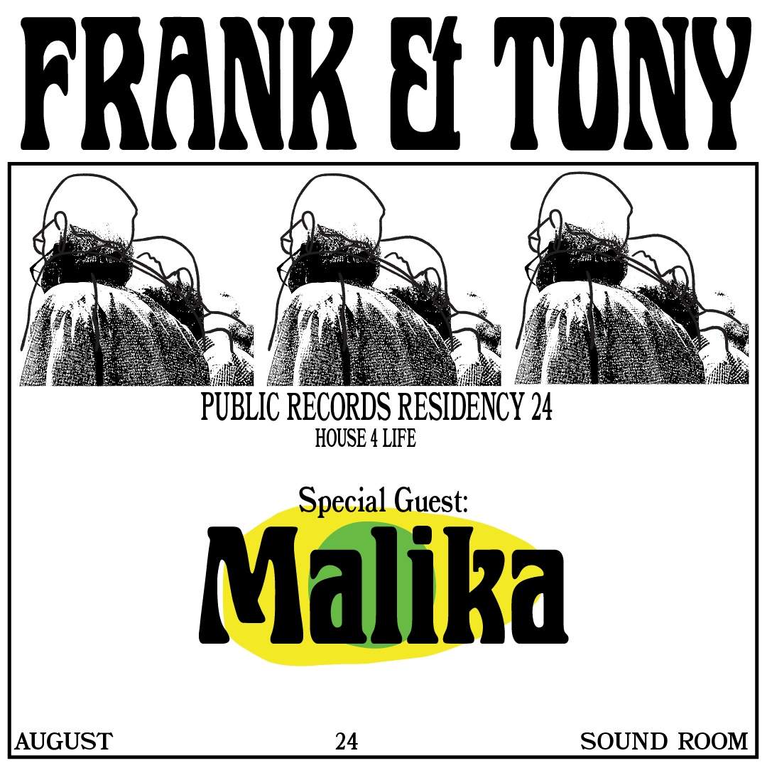 Malika + Frank and Tony - フライヤー表