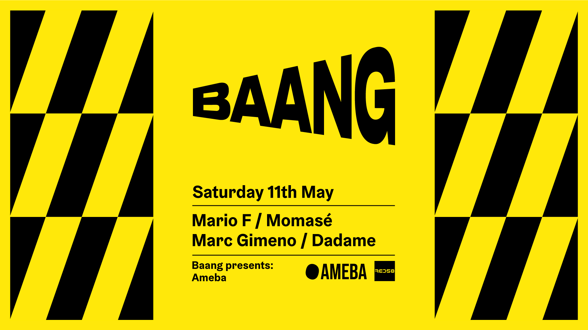 Baang presents Ameba w/ Mario F, Momasé, Marc Gimeno & Dadame - フライヤー表