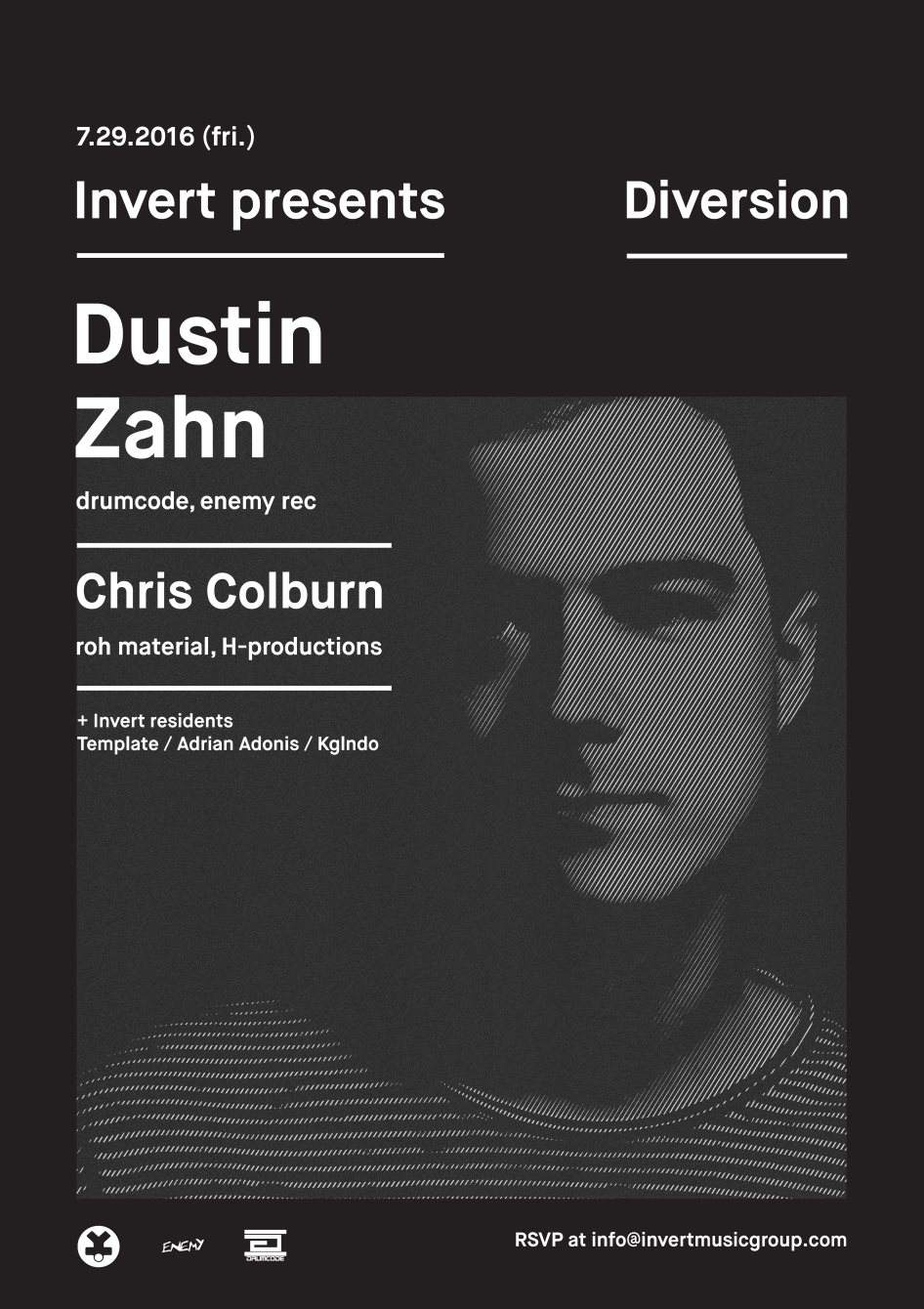 Invert presents Diversion with Dustin Zahn - フライヤー表