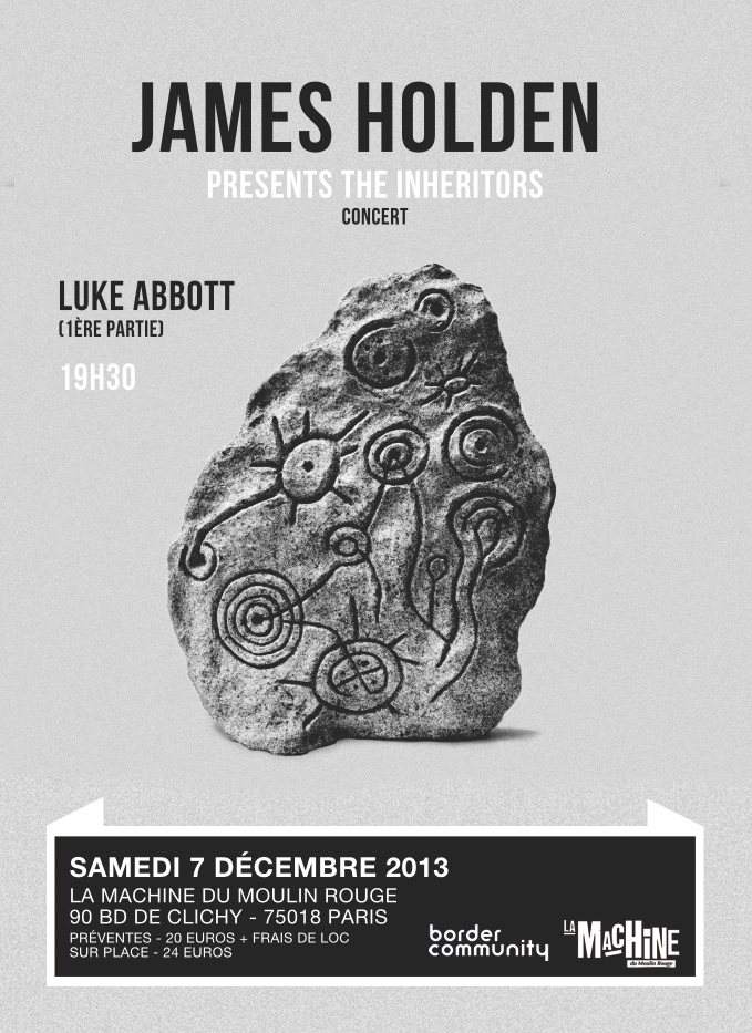 James Holden presents The Inheritors - Paris Concert - フライヤー表