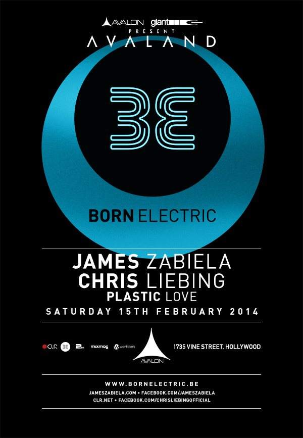 Avaland presents: Born Electric with James Zabiela, Chris Liebing - Página frontal