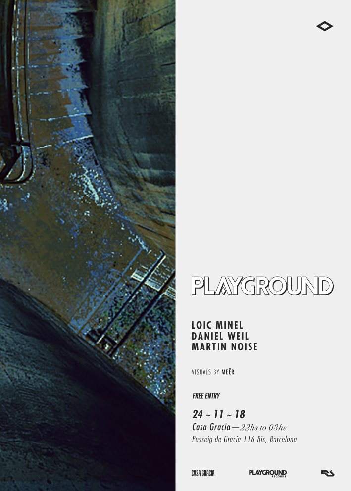 Playground with Loic Minel + Daniel Weil + Martin Noise - フライヤー裏