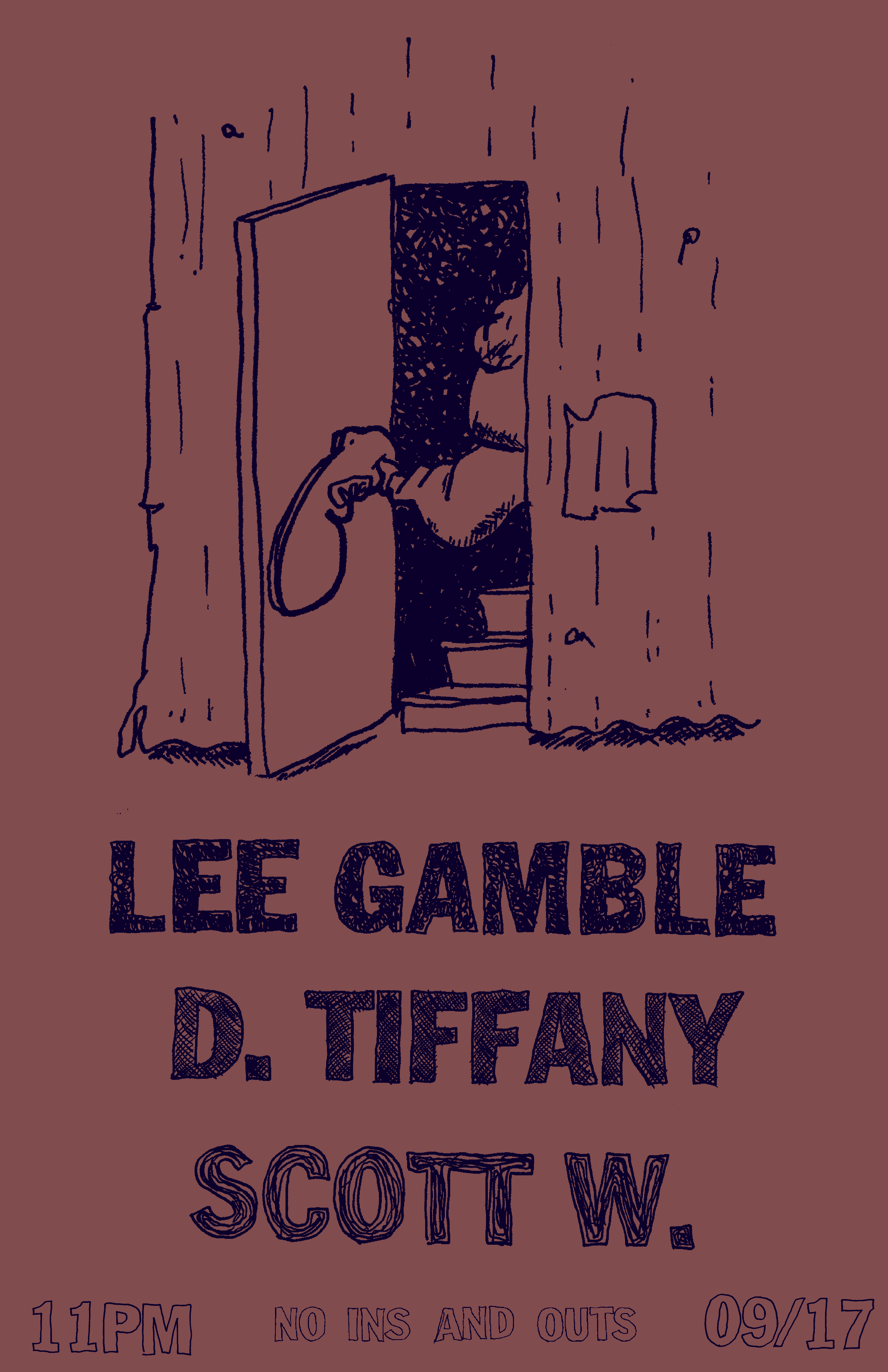 Deep Blue: Lee Gamble, D. Tiffany, and Scott W - フライヤー表