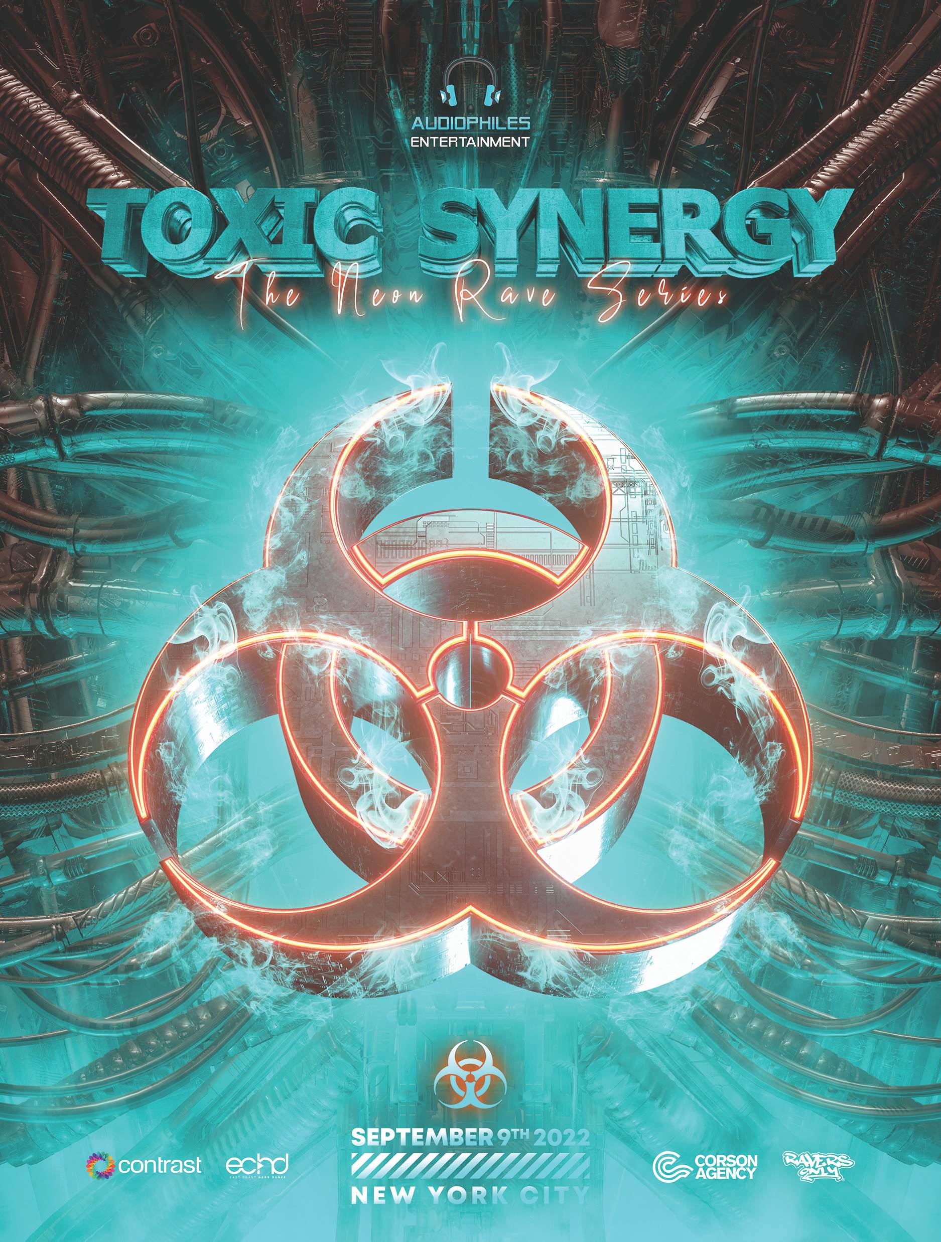 Toxic Synergy: The Neon Rave feat. Audiofreq, Code Black, Toneshifterz - フライヤー表