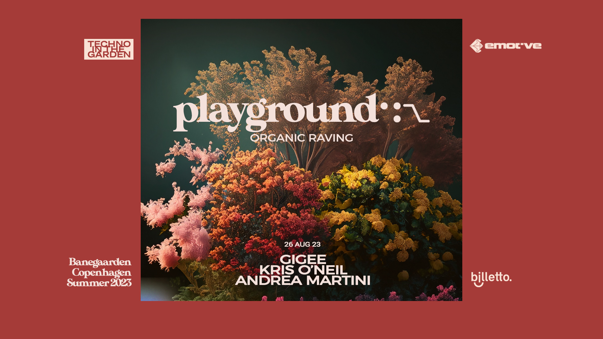 Playground / organic raving (August Edition) - Página frontal