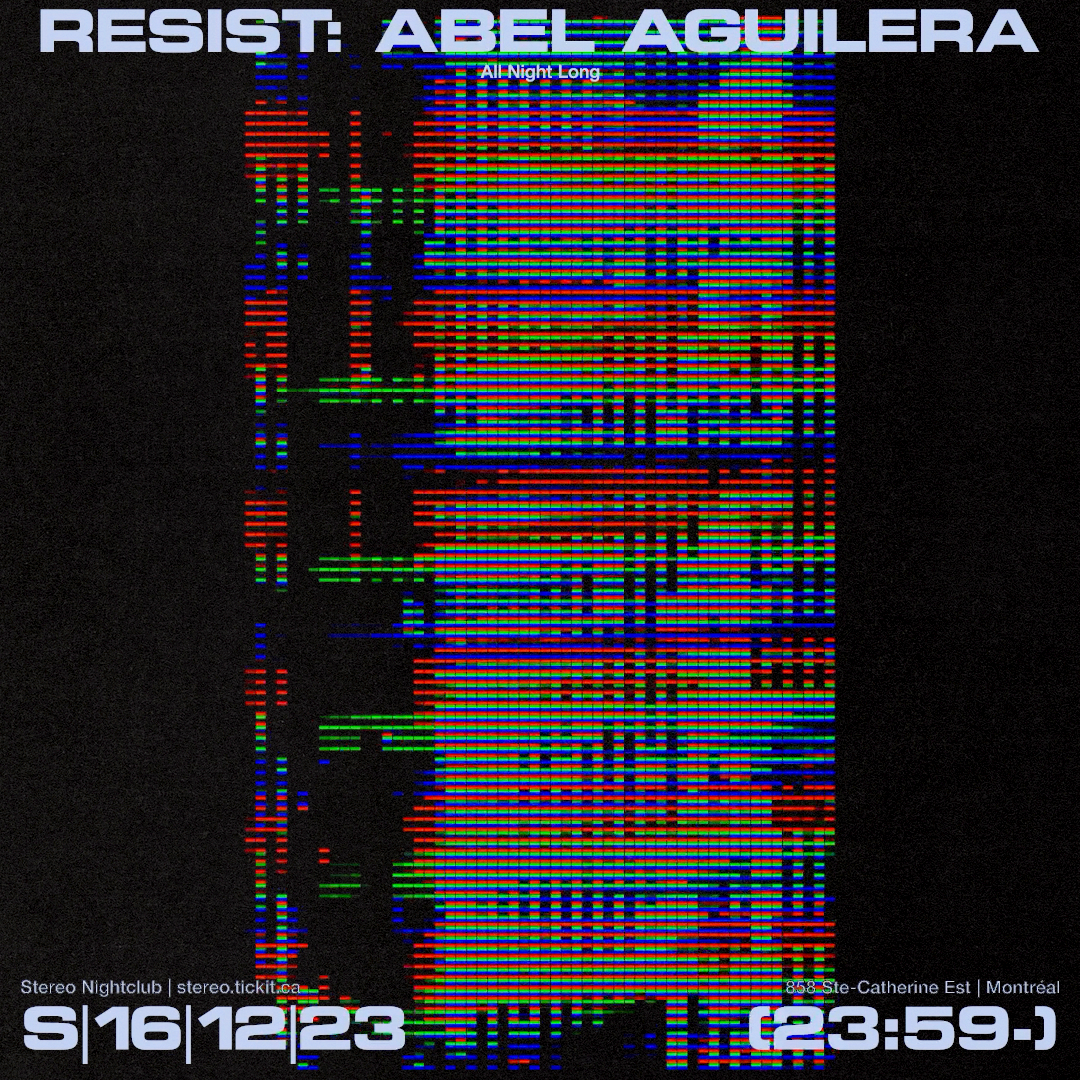 Resist: Abel Aguilera (All Night Long) - フライヤー表