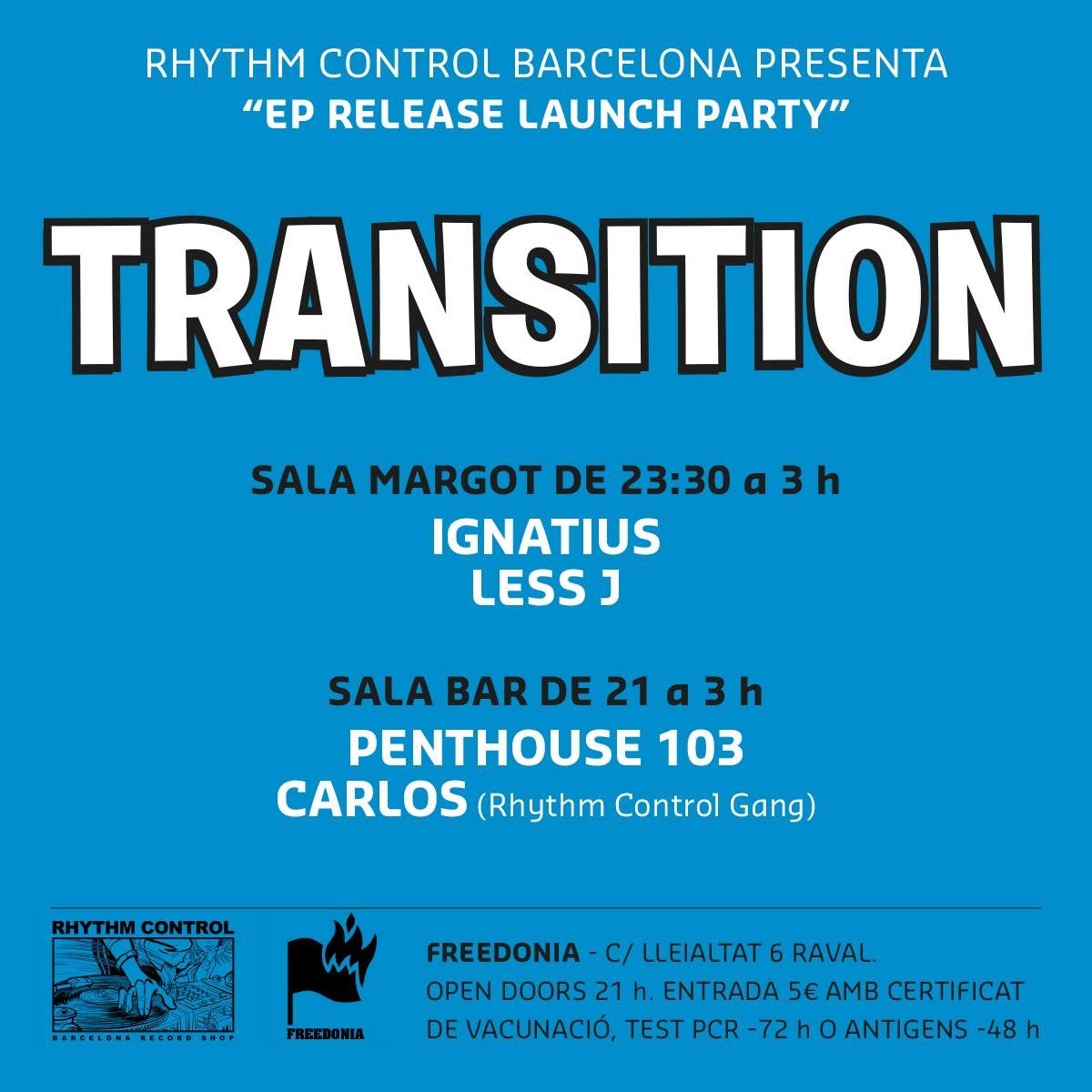 Rhythm Control Barcelona: 'Transition' Launch Party. - Página frontal