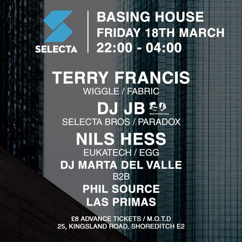 Selecta:- with Terry Francis, JB & Nils Hess - フライヤー表