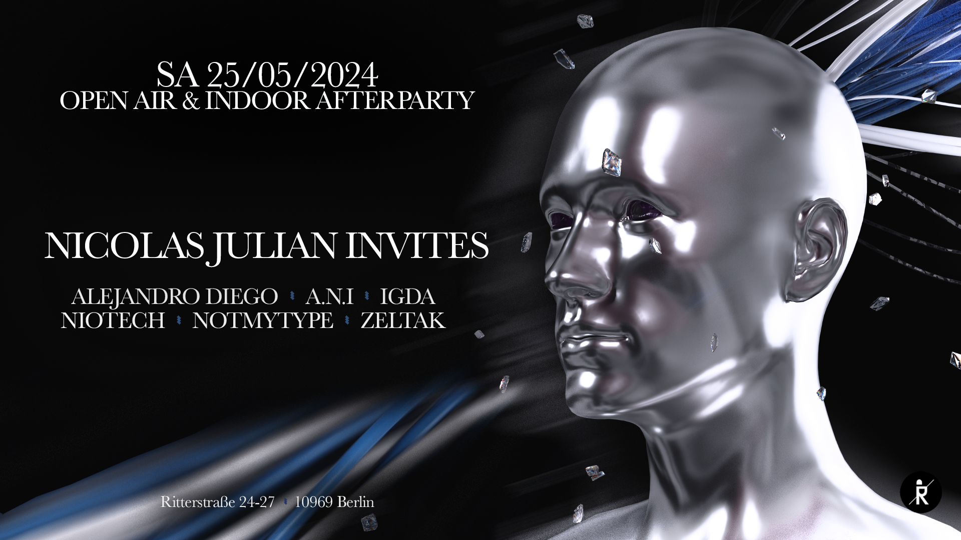Nicolas Julian invites - Open Air & Indoor Afterparty - ab 18 Uhr  - フライヤー表