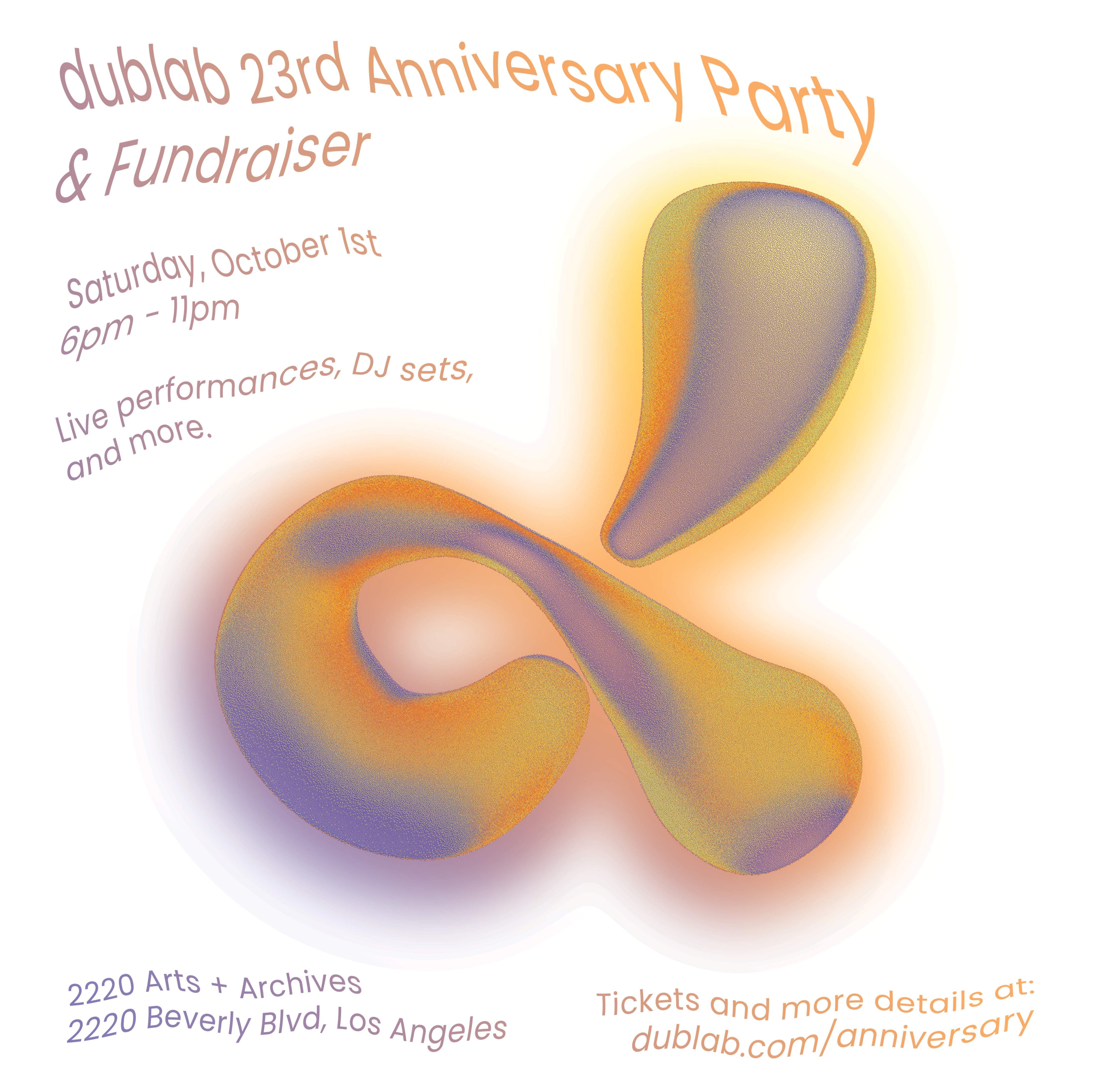 DUBLAB 23rd Anniversary Party - Página frontal