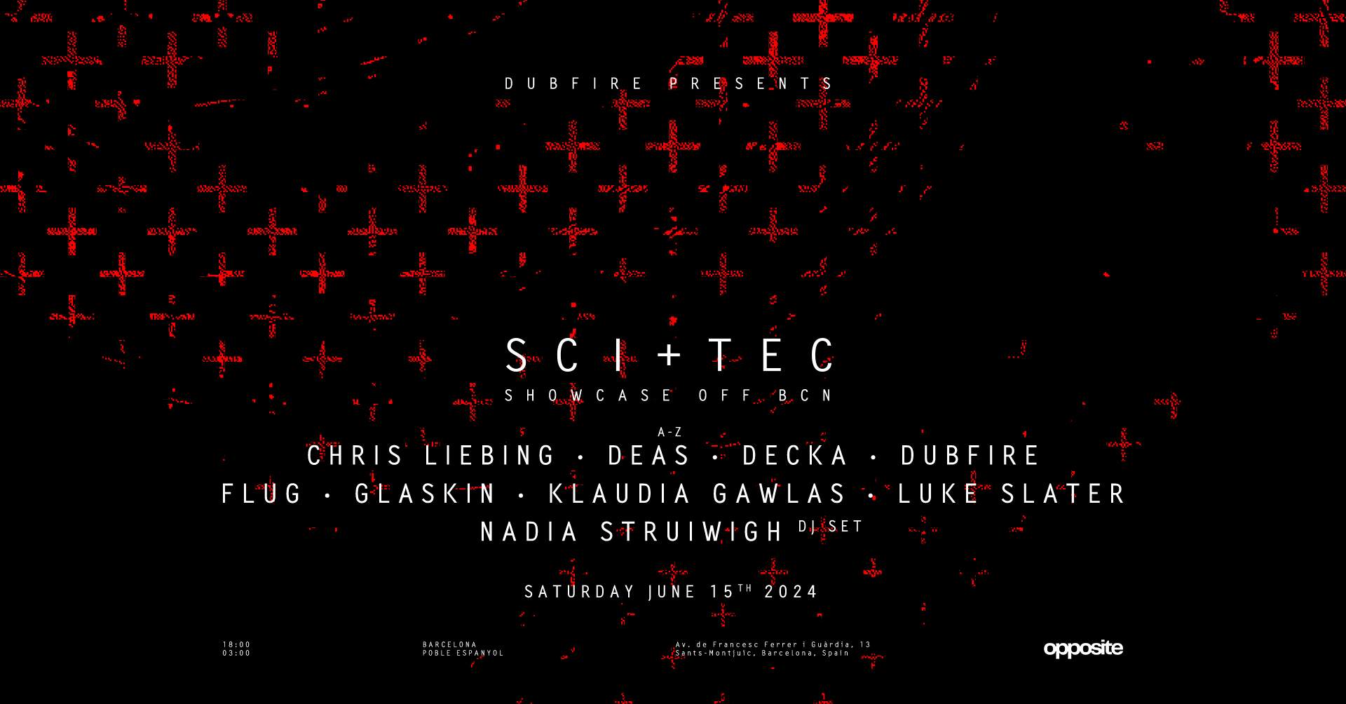 Dubfire presents SCI+TEC Showcase at Opposite - OFF BCN - Página frontal