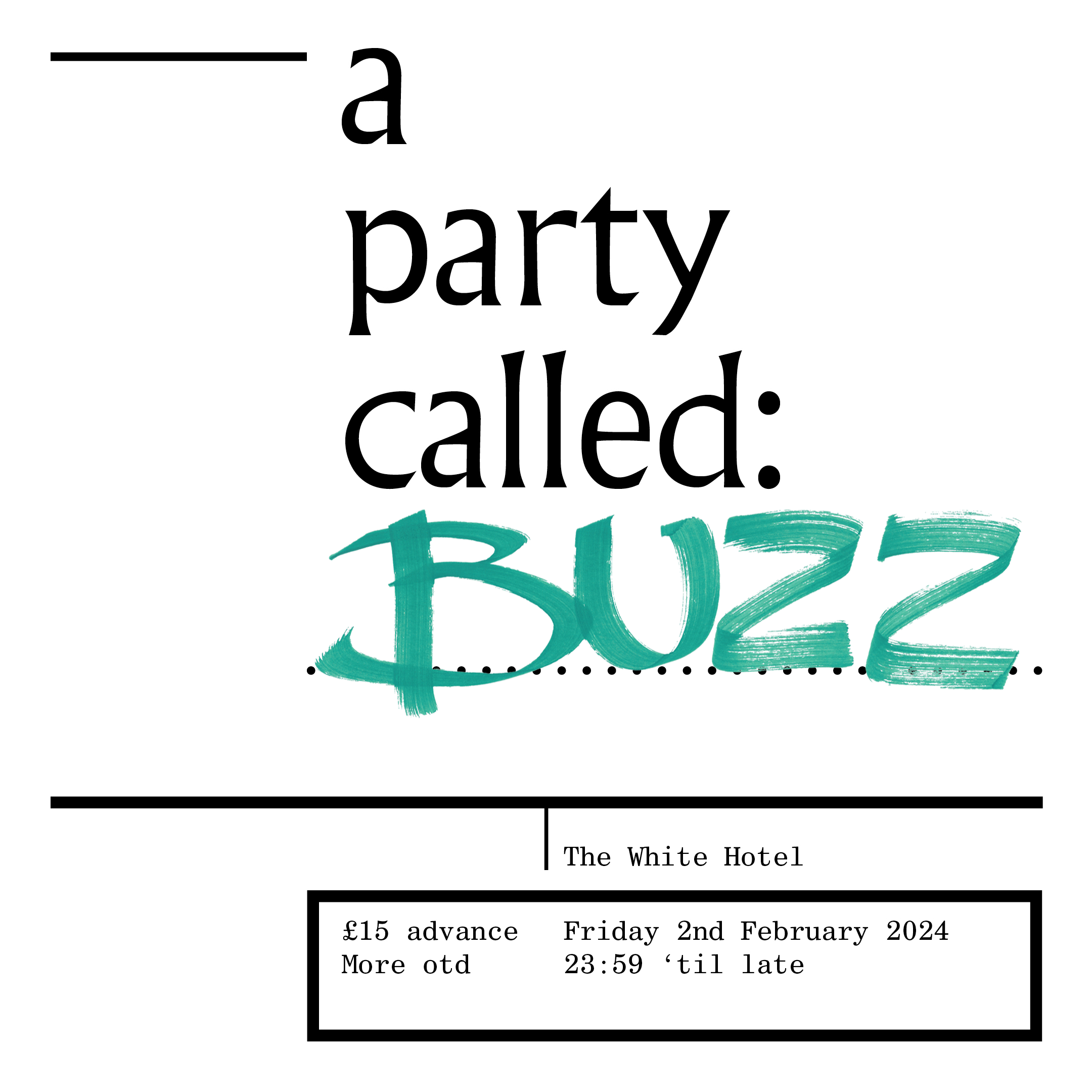 a party called: Buzz - フライヤー表