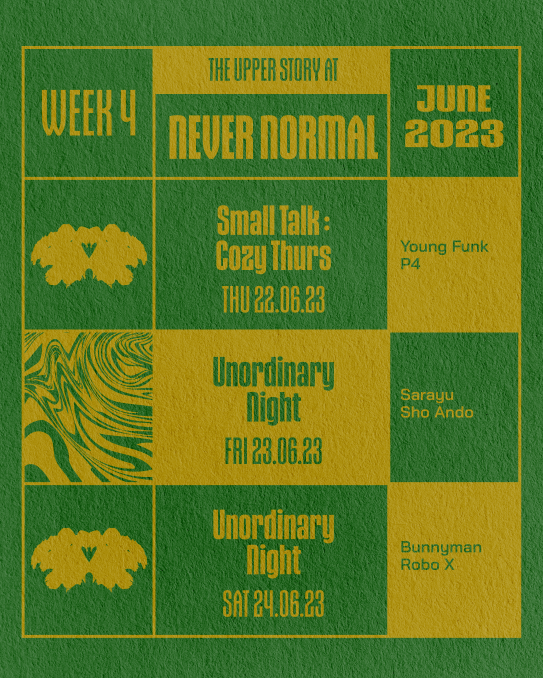 Never Normal Schedule week04 June 2023 at Never Normal, Bangkok