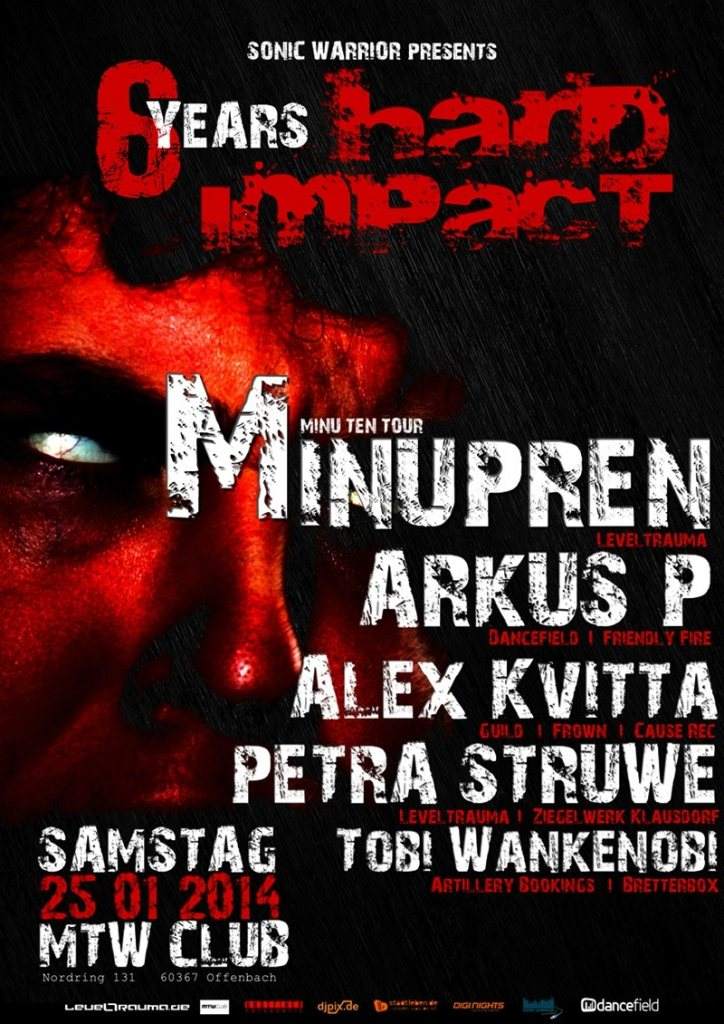 6 Jahre Hard Impact BDay! Minu-Ten Minupren Tour - Página frontal