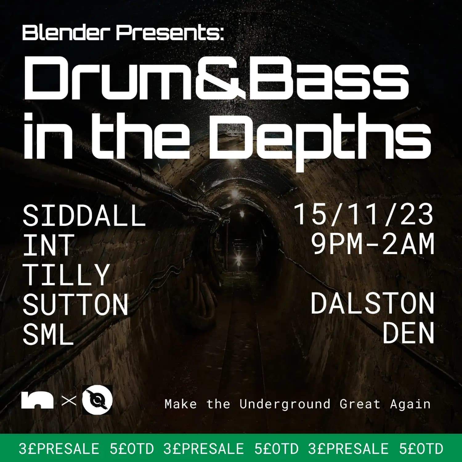 Blender presents: Drum&Bass in the Depths - フライヤー表