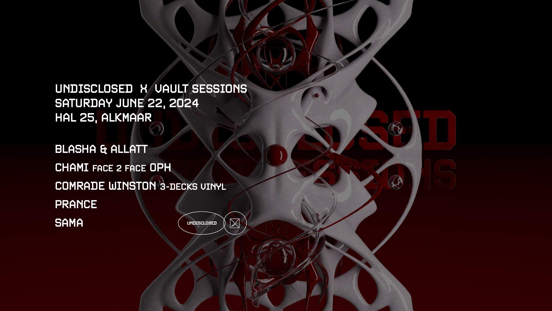 UNDISCLOSED x Vault Sessions 2024 - Página frontal