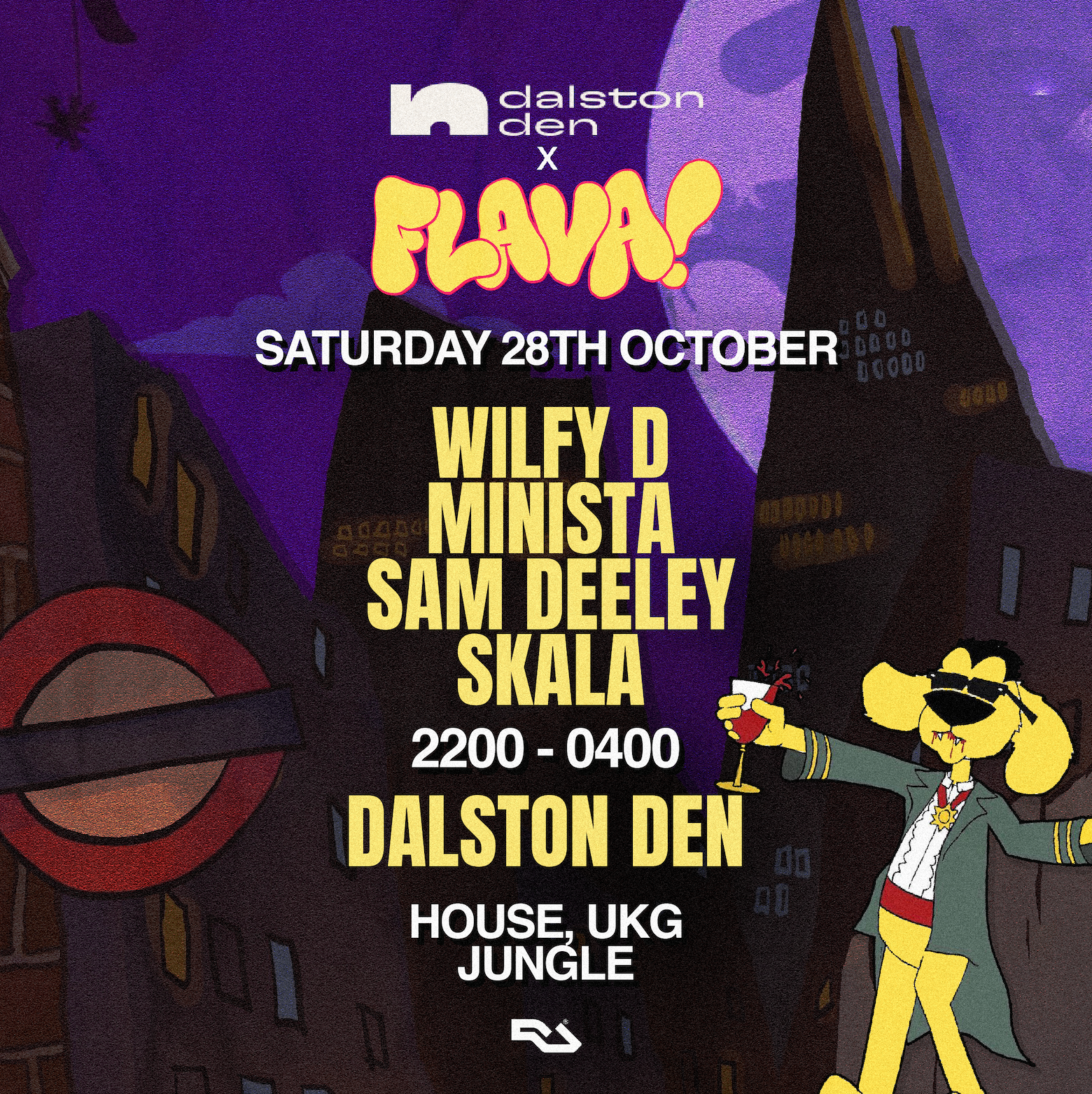 FLAVA! with Wilfy D, Minista, Sam Deeley ++ (House, UK Garage and Jungle) - フライヤー表